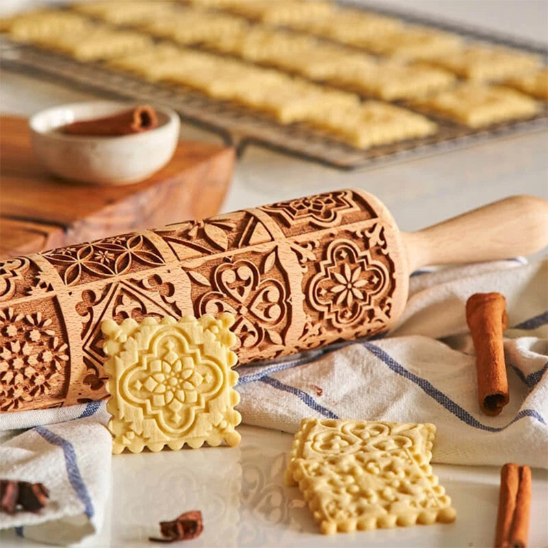 Engraved Rolling Pin – Holiday Edition